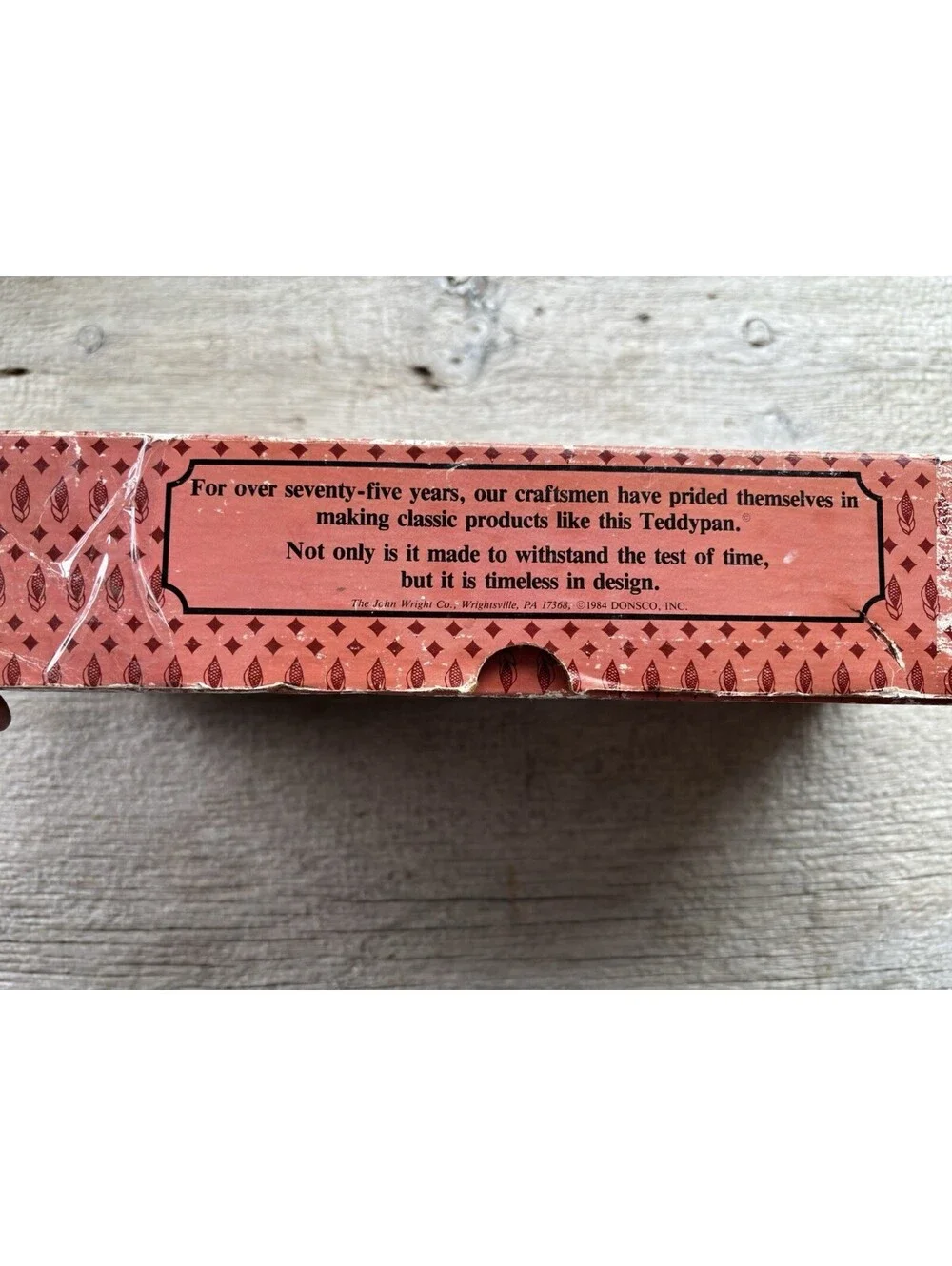 Vintage 1984 John Wright “Teddypan” Cast Iron Baking Mold, With Box
